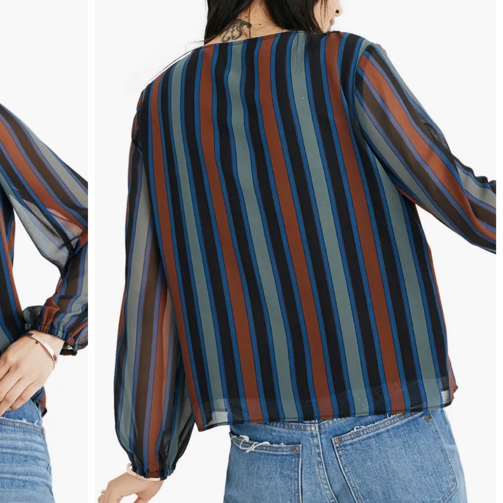 NWT - Madewell Striped Top - Size Medium - Picture 7 of 14
